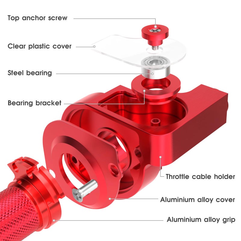 ZSDTRP Throttle Grip Motorcycle 22mm CNC Aluminum Quick Twister with Throttle Cable CRF50 70 110 IRBIS 125 250 Dirt Bike Motorcycle Accessories - Image 4